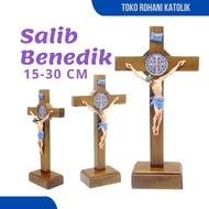 BENTICTUS SITTING CROSS 15-25 CM (ARI) CATHOLIC TABLE CROSS / BENEDICT CROSS / CATHOLIC CROSS
