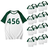 Squid Game T-shirt Short Sleeve Round Neck Tops NO.456 067 218 Casual Sports Oversized Tee Shirts Ha