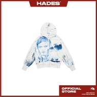 UNISEX EXODUS SYMBLUE ZIP HOODIE IN CRAB LEGS FABRIC - GENUINE HADES BRAND