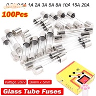 EUCALYTUSMY  Fuses, 0.2A-20A 250V Glass Fuse,  Boxed 5*20mm Fuse Kit