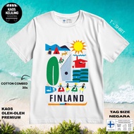 FINLAND 10 SOUVENIR T-SHIRT WITH HANG PREMIUMTAG MADE IN 30S COTTON PREMIUM SOUVENIR GIFT