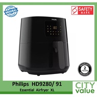 Philips HD9280 Essential Airfryer XL. Rapid Air Technology. Voice Control Enabled. Safety Mark Approved. 2Yr Wty.