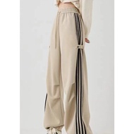 tracksuit woman seluar tracksuit perempuan Cross-Border Women's Striped Casual Tie-Leg Overalls - Pe