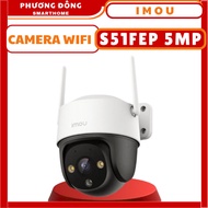 OUTDOOR WIFI CAMERA S51FEP 5MP - 360 Degree Rotation, Two-Way Talk, Motion Detection, Warning Light,