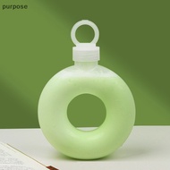 [purpose] 500ml Creative Donut Sports Water Bottle Fashion Portable Travel Kettle with Strap High Temperature Resistant Annular Tea Cup [SG]