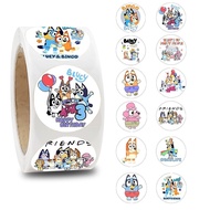 ☆500 Sheets/Set☆Bluey Stickers Roll Stickers Luggage Stickers Cute Stickers Waterproof Stickers Rewa