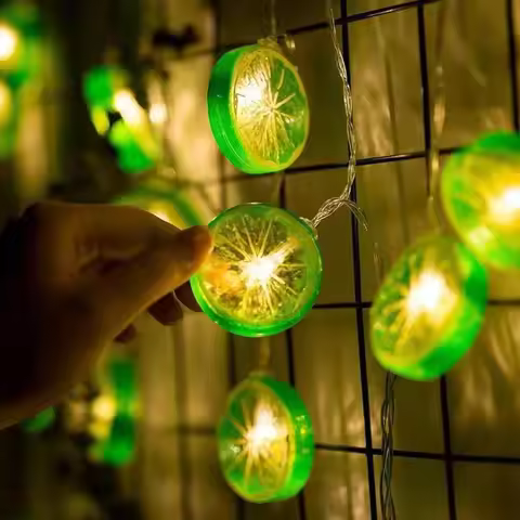 Quality 2m Lemon Orange Light Orange Slices Battery Powered String Light Lemon-shaped Fairy Light Ya