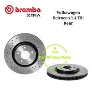 BREMBO XTRA Volkswagen Scirocco 1.4 TSi Rear Drilled Sport Racing Brake Disc Rotor