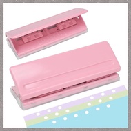 [gengciy9] Adjustable 6-Hole Punch Metal Puncher-Non-Slip Base,with Ruler& Hole Guide for A4/A5/A6 P