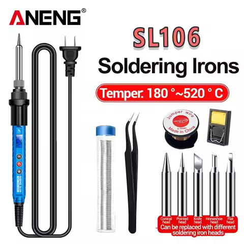 ANENG SL106 Soldering Irons kit Welding Equipment US Plug Adjustable Temperature Welding Solder Repa