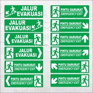 YS Acrylic Sign Board Acrylic Sign Board Acrylic EVACUATION ROUTE Sign