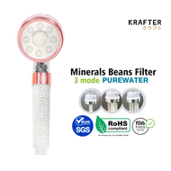 ฝักบัวสปาและกรองน้ำเกาหลีของแท้ รุ่น Krafter Korea 3-mode ฝักบัวแรงดัน พร้อมกรองน้ำสะอาด + รับประกัน