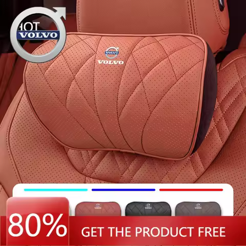 Emblems 2026 New For Volvo Car Head Pillow Neck Support Auto Seat Covers Headrest For Volvo XC90 V90