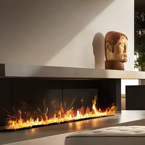 Flame Steam Electric Fireplace 3D Water Electric Fireplace Mist Fireplace Embedded Realistic Mist Fl