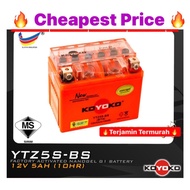 YTZ5 GTZ4 YTZ5-BS GTZ5 Koyoko Gel G2 Battery Batteri Bateri motosikal Y15ZR Y15 LC135 V2-V6 LAGENDA 