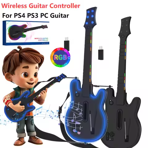 Wireless Guitar Controller For PS4 PS3 PC Guitar Hero Clone Hero Rock Band Wireless PC Guitar Contro