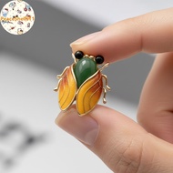 PeaceShells Enamel Cicada Brooch 1/2Pcs Gold Plated Frame Vivid Gradient Design Fashion Lapel Pin fo