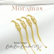 Moramas (5G) Hollow Boba FLORA Bracelet 916 Gold/ Rantai Tangan BAR Manik Emas 916