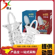 Shibu Niuniu Burgundy Crystal Spike Sleeve Extended Thick Dragon Ball Dragon Pattern Sleeve Men's Lo