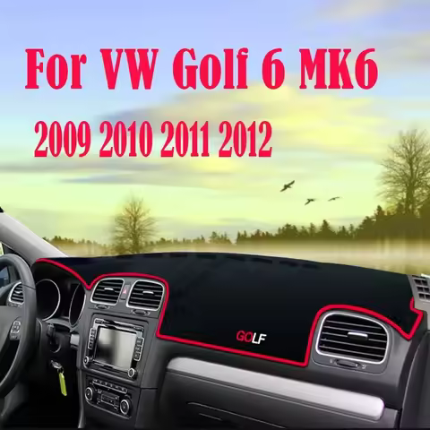 Mat Dashboard Cover Pad SunShade Dashmat Carpet Accessories For VW Golf 6 MK6 2009~2012 2010 2011 An