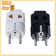 [InterfunS] 1 to 2 Splitter Germany France 5mm plug to universal UK/US/EU/AU 2/ 3 pin soet [NEW]
