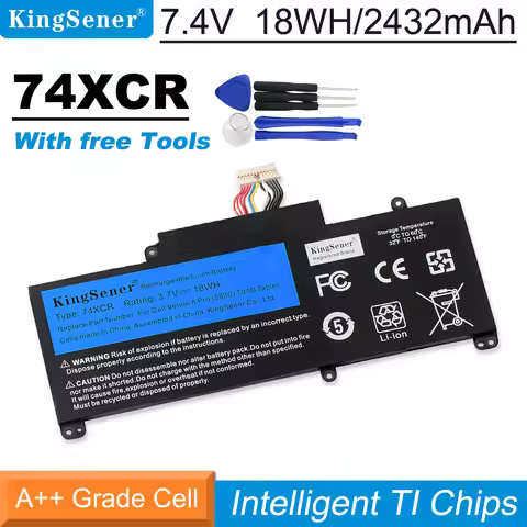 KingSener 74XCR 074XCR Laptop Battery For DELL Venue 8 Pro 5830 T01D VXGP6 X1M2Y Tablet Series 3.7V 