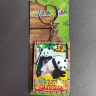 zoo negara panda Malaysia keychain
