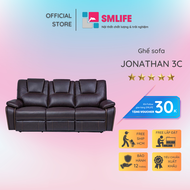 Ghế sofa 3 chỗ ngã lưng thư giãn sang trọng SMLIFE Jonathan 3C D212 x R96 x C99cm nâng hạ lưng ghế