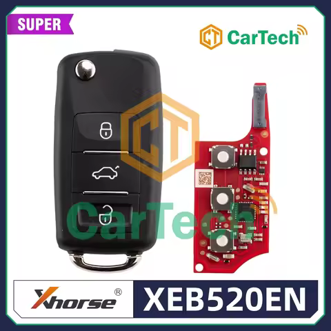 Cartech Xhorse XEB520EN 2nd Gen B5 Super Remote Key 3 Buttons with XT57B Super Chip 5PCS/Lot