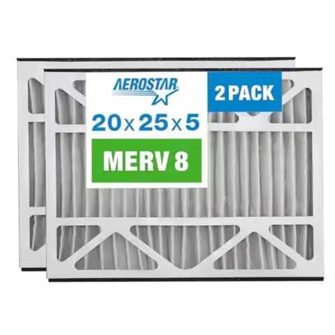 20x25x5 MERV 8 Pleated Replacement Air Filter for Trion Air Bear 229990-102 2 Pack Actual Size: 20 3