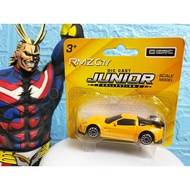 RMZ City Junior CHEVROLET CORVETTE C6R Yellow Black Chevy Racing Sports 64 Diecast Car Hotwheels Mat