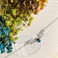 [CN1] Blue Crystal Reindeer Necklace