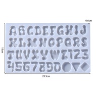 Alphabet Epoxy Resin Silicone Mold Letter Number Mould DIY Keychain Earring Pendant Epoxy Resin Jewe