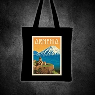 ARMENIA (EUROPE VINTAGE TRAVEL) Printed tote bag canvas