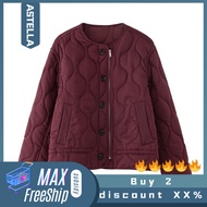 ASTELLA เสื้อโค้ทผู้หญิงผ้านิ่มเสื้อแจ็คเก็ตสตรีเสื้อโค้ทที่มีกระเป๋าอยู่ในตัวคอกลมอินเทรนด์