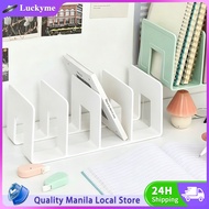 4 Grid Book Divider Simple Bookend Book Divider Stand Bookshelf Storage Stand For Home Office School