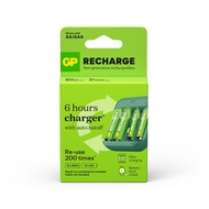 GP Recharge Charger B423 + 2's AA 2100mAh + 2's AAA 800mAh