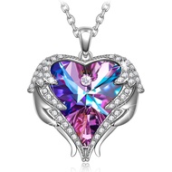Kate Lynn Angel Wings Heart Necklaces for Women, Birthday Anniversay Christmas Gifts for Mom Wife Da