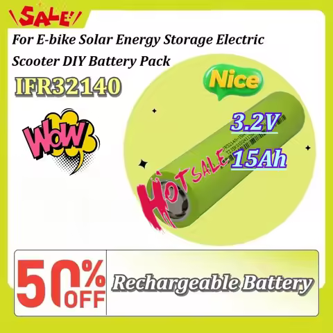 New IFR32140 3.2V 15Ah LiFePO4 Battery Rechargeable Power Cell For E-bike Solar Energy Storage Elect