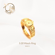 5:20小金表戒 916 Gold Solid 5:20 Watch Ring Cincin Jam Tangan Padu Bajet Emas 916 Tulen B0001C