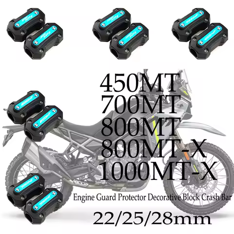 MotorcycleEngine Guard 22/25/28mm Engine Guard Protector Decorative Block Crash Bar For CFMOTO 450 7