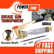 Transparent Grease Pump Double Shaft / Grease Gun / Pam Gris - 600cc