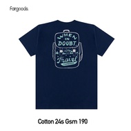 Men's Tshirt 100%Cotton T-Shirt - When In Doubt - Navy 3Fb4