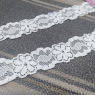 White Stretch Lace 6 Baht Per Yard