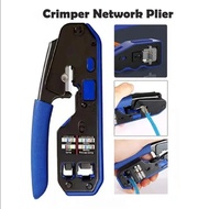 ZoeRax RJ45 Crimp Tool Pass Through Crimper Cutter for Cat6a Cat6 Cat5 8P8C Modular Connector Ethern