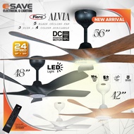 DEKA FIERO ALVIA 56L / 48L / 42L Designer Remote Control Ceiling Fan 12 + 12 Speeds