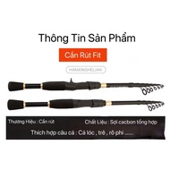 Carbon Retractable lure fishing rod set 2m4 long, class 1, extremely strong, specializes in luring s