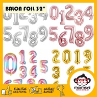 MURMURE I LARGE FOIL NUMBER BALLOONS FOR BIRTHDAY PARTY 0-9 SIZE 70-77 CM 32INCH GOLD SILVER ROSE GO