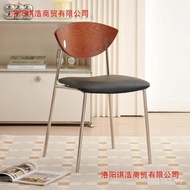 Chair Creative Household Beech Wood Medieval Dining Table Designer Iron Nordic Backrest Red Dining C