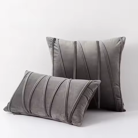 New Art Velvet Muti-Color Solid Color Cushion Cover Pillow Cover Pillow Case Home Decorative Sofa Th
